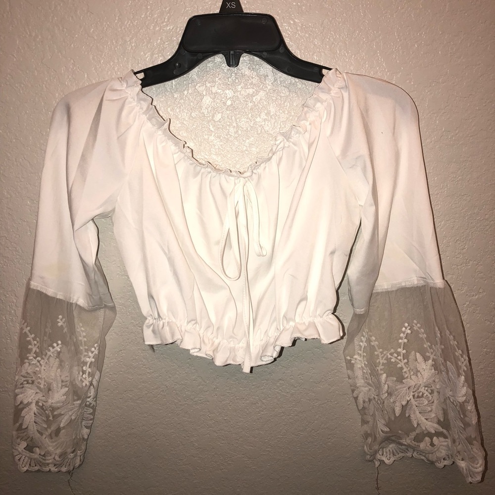 White crop top